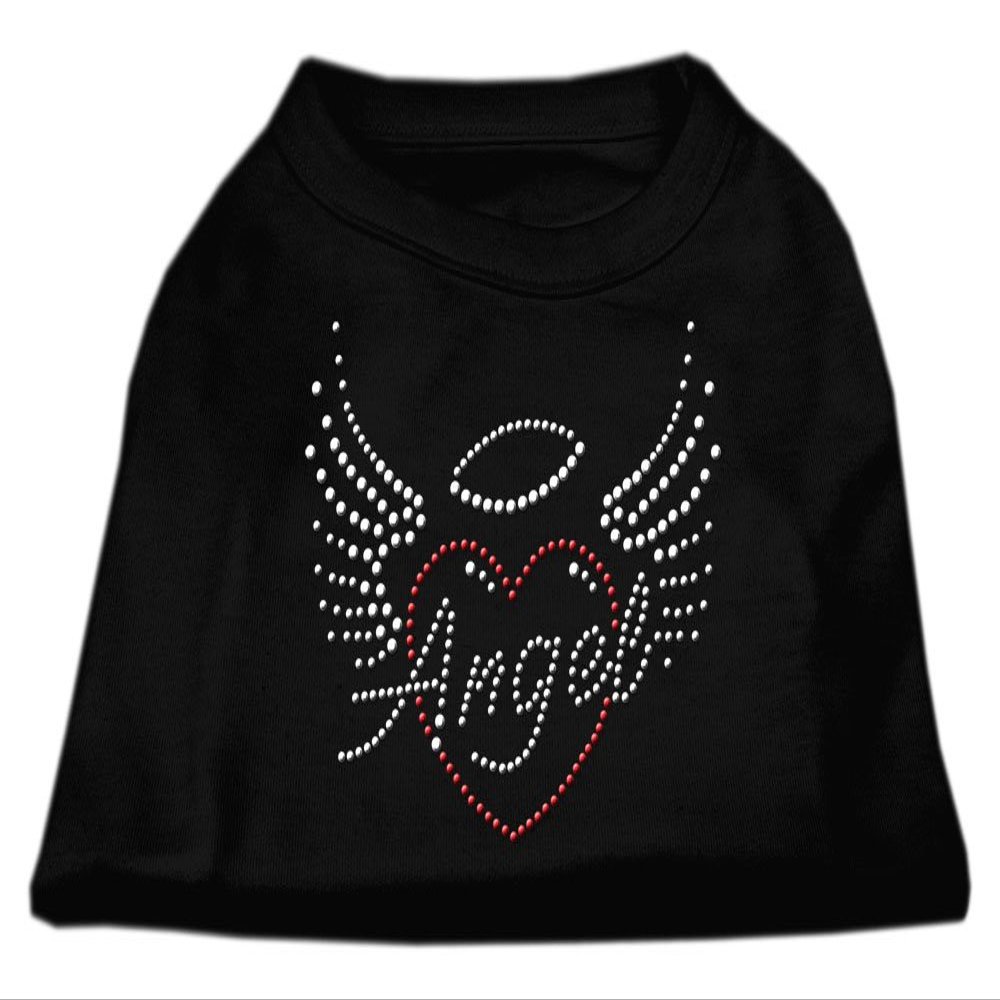 Mirage Pet Products Angel Heart Rhinestone Dog Shirt Black XS (8)
