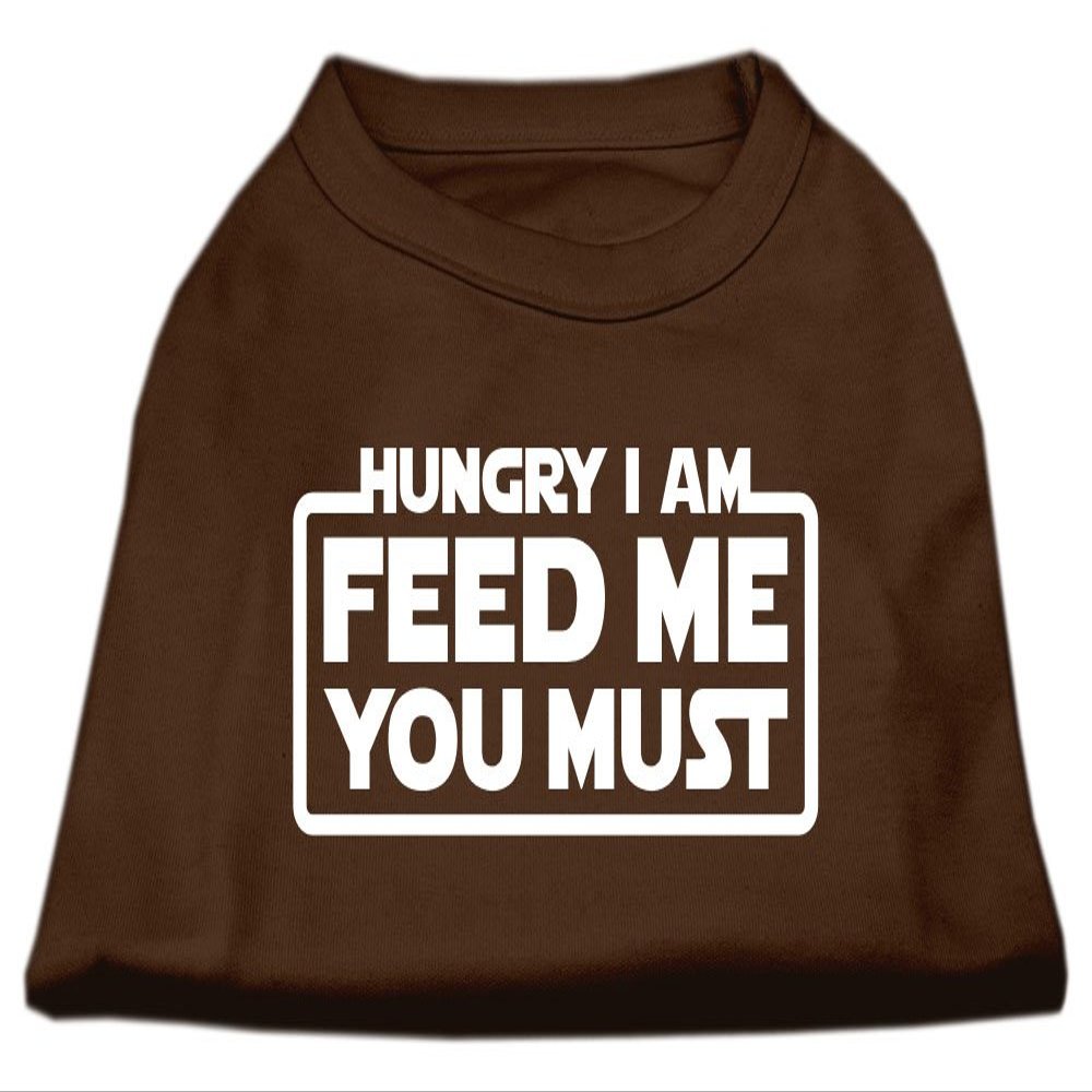 Mirage - Hungry I Am Screen Print Shirt Brown Xl (16) "Product Category: New Pet Products/Hungry I Am Screen Print Shirt"