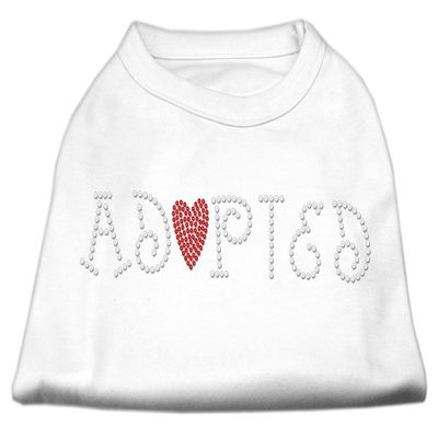 Pet Care Preferred Adopted Rhinestone Shirt White XXL (18)