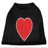 Mirage Pet Products Red Swiss Dot Heart Screen Print Shirt Black XS (8) view 1