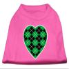 Argyle Heart Green Design Print Dog Shirt Bright Pink XXXL (20) view 1