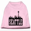 Seattle Skyline Design Print Dog Shirt Light Pink Lg (14) view 1