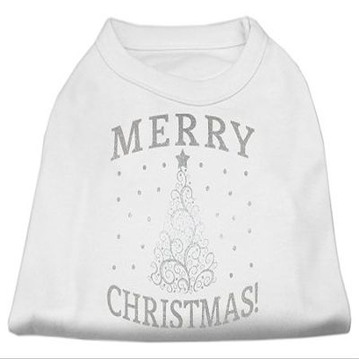 Shimmer Christmas Tree Dog Shirt White XXL (18)