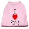 I Love Paris Design Print Dog Shirt Pink XL (16) view 1