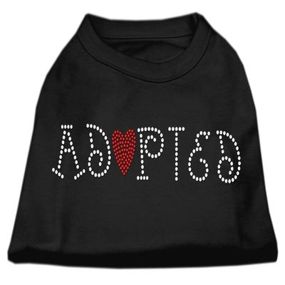 Mirage - Adopted Rhinestone Shirt Black Xl (16) "Product Category: Dog Shirts/Rhinestone Shirts - Adopted Rhinestone Shirt"