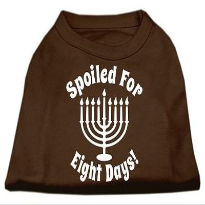 Spoiled for 8 Days Screenprint Dog Shirt Brown XXXL (20)