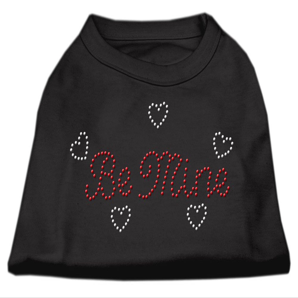 Be Mine Rhinestone Dog Shirt Black L (14)