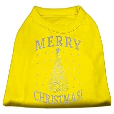 Shimmer Christmas Tree Dog Shirt Yellow XS (8)