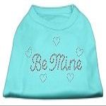 Be Mine Rhinestone Dog Shirt Aqua L (14)