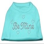 Be Mine Rhinestone Dog Shirt Aqua L (14)