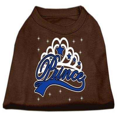 Mirage - I'm A Prince Screen Print Shirts Brown Xs (8) "Product Category: Dog Shirts/Screen Print Shirts - I'm A Prince Screen Print Shirts"