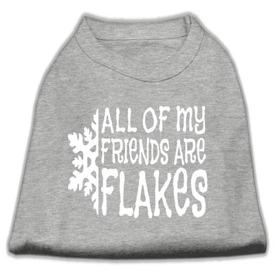 Mirage - All My Friends Are Flakes Screen Print Shirt Grey Xxxl(20) "Product Category: New Pet Products/New For Christmas 2012 - All My Friends Are Flakes Screen Print Shirt"