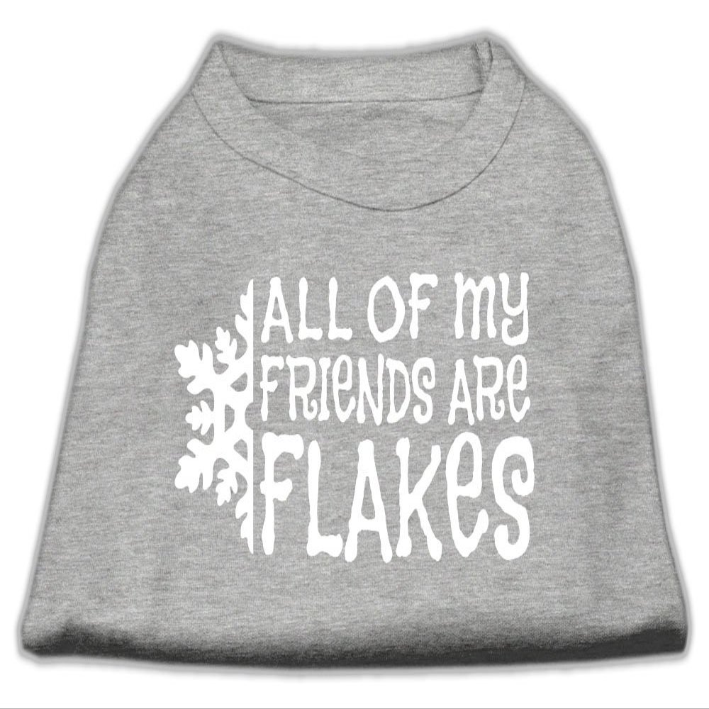 Mirage - All My Friends Are Flakes Screen Print Shirt Grey Xxxl(20) "Product Category: New Pet Products/New For Christmas 2012 - All My Friends Are Flakes Screen Print Shirt"