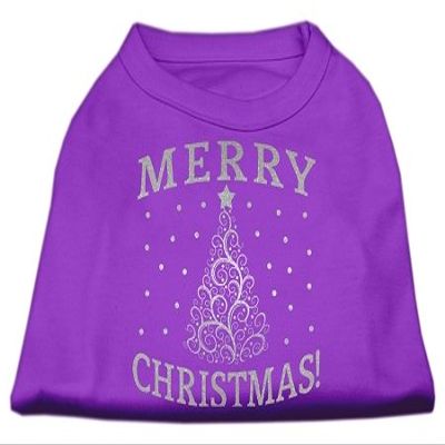 Shimmer Christmas Tree Dog Shirt Purple XXL (18)