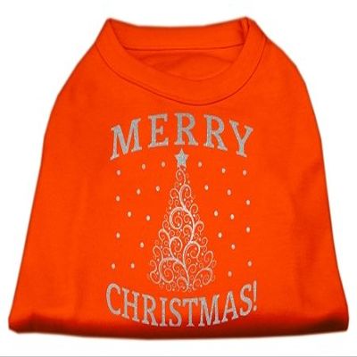 Shimmer Christmas Tree Dog Shirt Orange XXL (18)