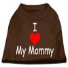 I Love My Mommy Design Print Dog Shirt Brown XS (8) view 1