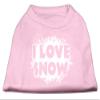 I Love Snow Screenprint Shirt Light Pink M (12) view 1