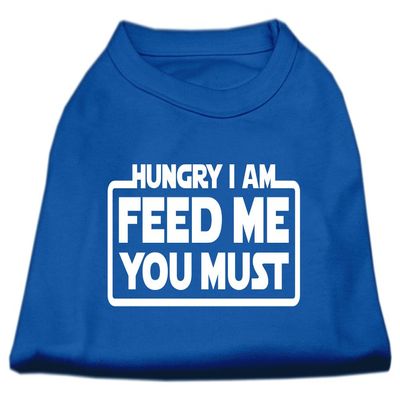 Mirage - Hungry I Am Screen Print Shirt Blue Lg (14) "Product Category: New Pet Products/Hungry I Am Screen Print Shirt"