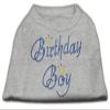 Mirage - Birthday Boy Rhinestone Shirts Grey Xs (8) "Product Category: Dog Shirts/Rhinestone Shirts - Birthday Boy Rhinestone Shirts" view 1