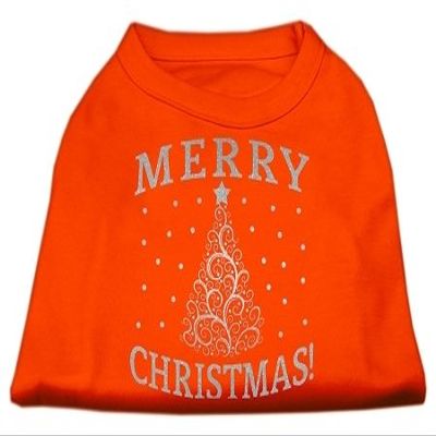 Shimmer Christmas Tree Dog Shirt Orange XL (16)