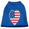 American Flag Heart Design Print Dog Shirt Blue XXXL (20) view 1