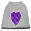 Purple Swiss Dot Heart Design Print Dog Shirt Grey XS (8) view 1