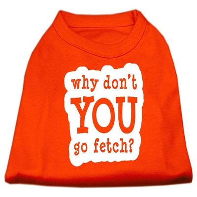 You Go Fetch Design Print Dog Shirt Orange XXL (18)