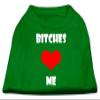 Mirage - Bitches Love Me Screen Print Shirts Emerald Green Med (12) "Product Category: Dog Shirts/Screen Print Shirts - Bitches Love Me Screen Print Shirts" view 1