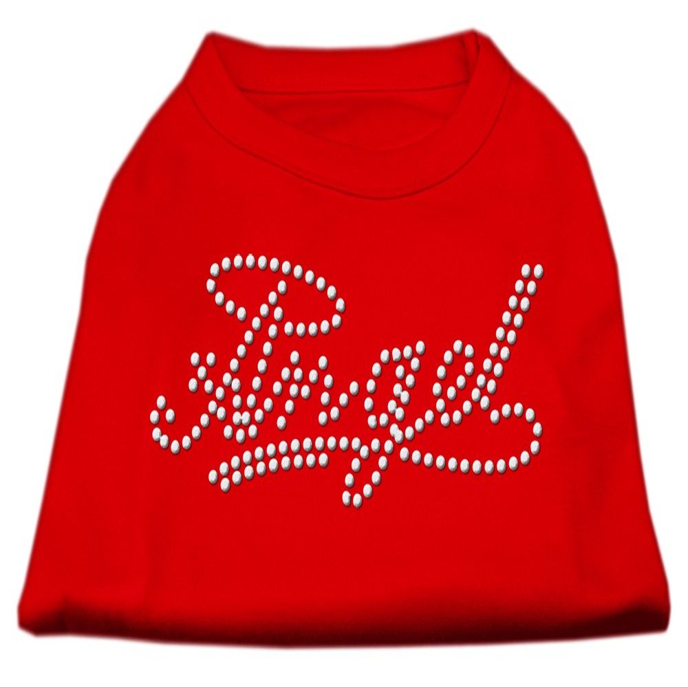 Angel Rhinestud Rhinestone Dog Shirt Red M (12)