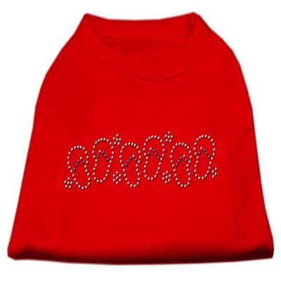 Beach Sandals Rhinestone Dog Shirt Red XXL (18)