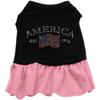 Classic America Rhinestone Dog Dresses Black with Pink XS (8) view 1