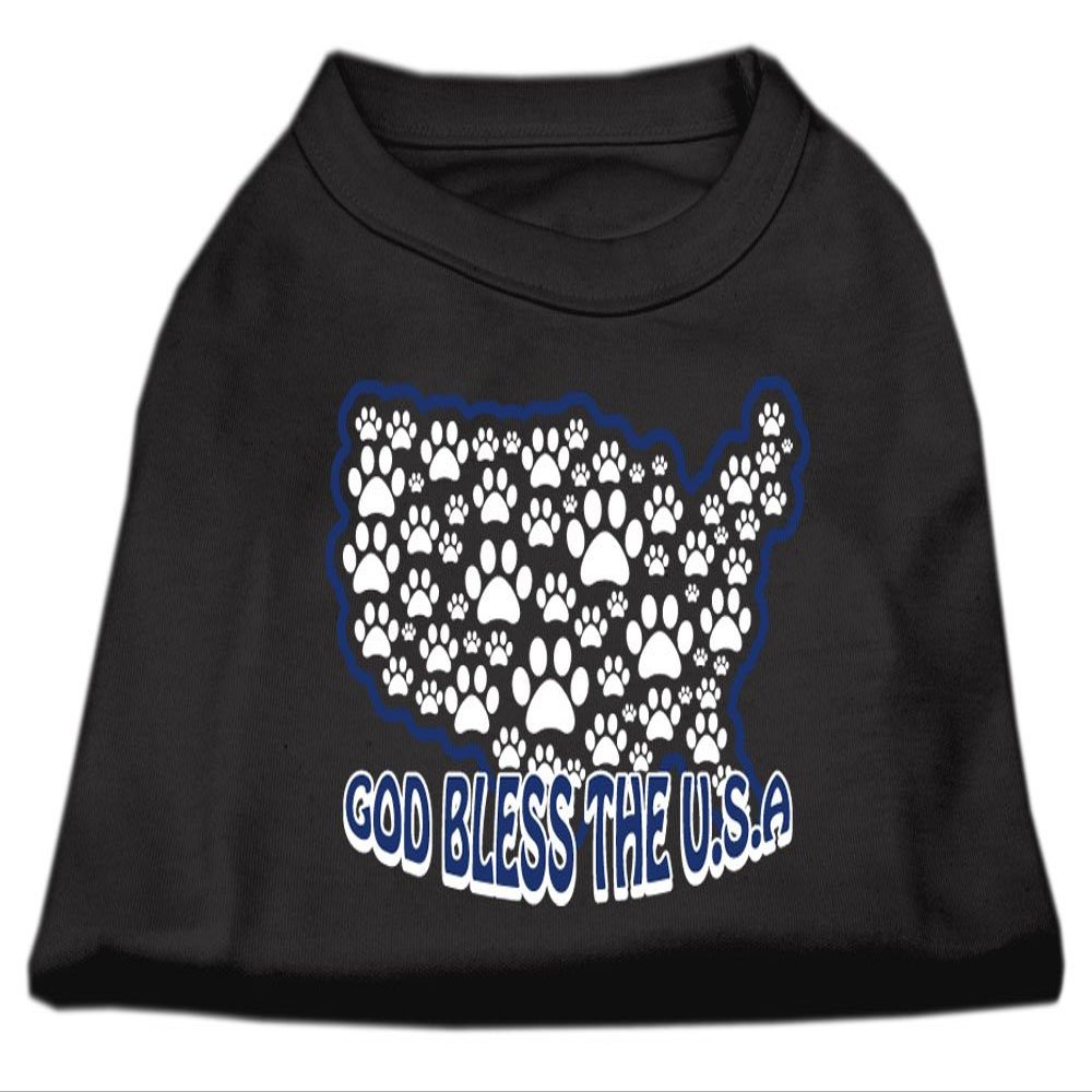 God Bless USA Design Print Dog Shirt Black XL (16)