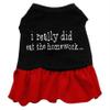 I really did eat the Homework Design Print Dog Dresses Black with Red XS (8) view 1