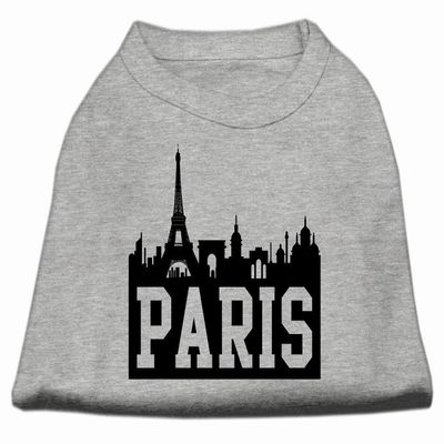 Paris Skyline Design Print Dog Shirt Grey XXXL (20)