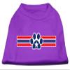 Patriotic Star Paw Design Print Dog Shirt Purple S (10) view 1