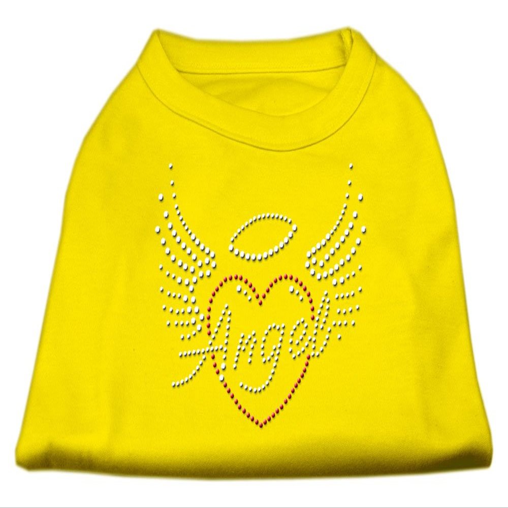 Mirage Pet Products Angel Heart Rhinestone Dog Shirt Yellow XS (8)