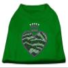 Mirage Pet Products Zebra Heart Rhinestone Dog Shirt Emerald Green XS (8) view 2