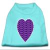 Purple Swiss Dot Heart Design Print Dog Shirt Aqua Med (12) view 1