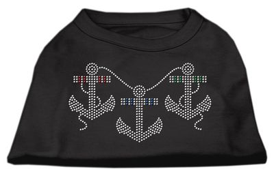 Mirage - Rhinestone Anchors Shirts Black Xl (16) "Product Category: Dog Shirts/Rhinestone Shirts - Rhinestone Anchors Shirts"