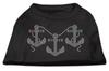 Mirage - Rhinestone Anchors Shirts Black Xl (16) "Product Category: Dog Shirts/Rhinestone Shirts - Rhinestone Anchors Shirts" view 1