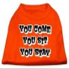 You Come, You Sit, You Stay Design Print Dog Shirt Orange Sm (10) view 1