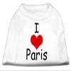 I Love Paris Design Print Dog Shirt White XXL (18) view 1