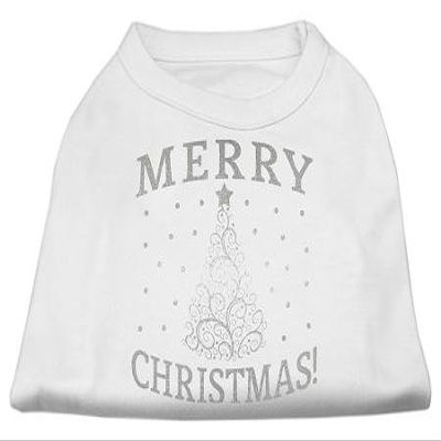 Shimmer Christmas Tree Dog Shirt White XL (16)
