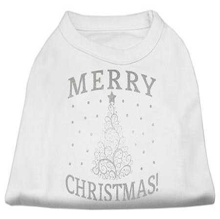 Shimmer Christmas Tree Dog Shirt White XL (16)