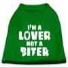 Mirage - I'm A Lover Not A Biter Screen Printed Dog Shirt Emerald Green Lg (14) "Product Category: Dog Shirts/Screen Print Shirts - I'm A Lover Not A Biter Screen Printed Dog Shirt" view 1