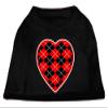Argyle Heart Red Design Print Dog Shirt Black XS (8) view 1