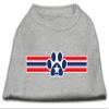 Patriotic Star Paw Design Print Dog Shirt Grey L (14) view 1