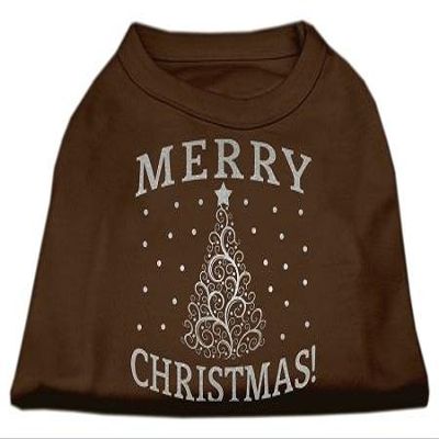Shimmer Christmas Tree Dog Shirt Brown XXXL (20)