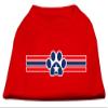Patriotic Star Paw Design Print Dog Shirt Red XL (16) view 1