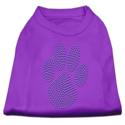 Blue Paw Rhinestud Rhinestone Dog Shirt Purple L (14)